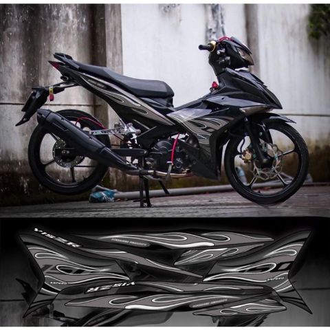 Tem exciter lửa xe đen phối đủ màu