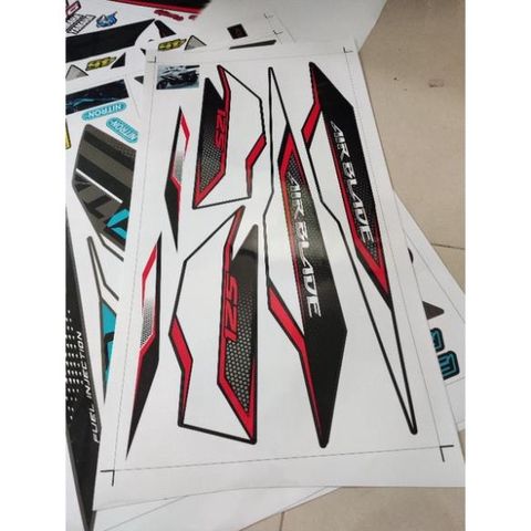 Tem Honda Air Blade 2019 Trắng Đen  - Decal In Chất Lượng