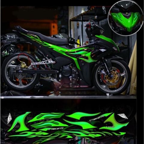 Tem rời exciter 155 mẫu lửa mới xe đen phối đủ màu