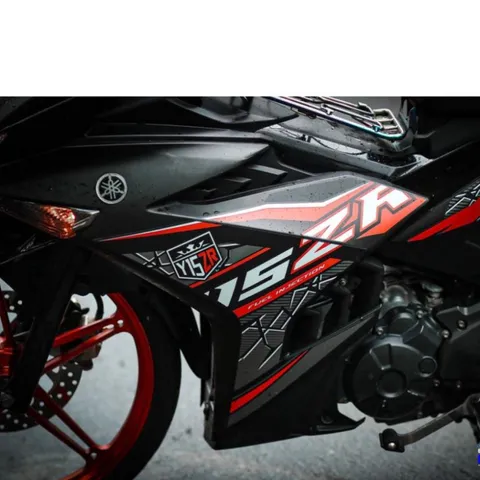 [FreeShip] [Ảnh thật] TEM RỜI mẫu Y15ZR cam cho Exciter 150 đen nhám - có thể đổi màu tùy xe Quyen Decal