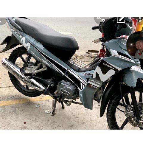 Tem Wave Blade 110 Movistar Xám Xi Măng  - Decal In Chất Lượng
