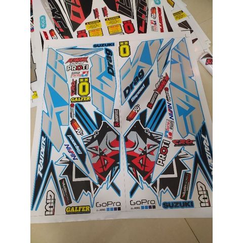 Tem Rời Raider Fi 150 King Drag Xám Trắng