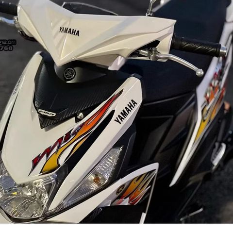 [Siêu Sale] Tem rời Mio M3 125 xe trắng - mẫu lửa vàng siêu chất - cao cấp không bay màu Quyen Decal
