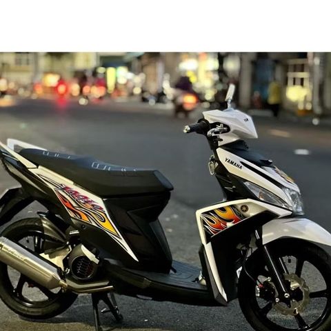 [Siêu Sale] Tem rời Mio M3 125 xe trắng - mẫu lửa vàng siêu chất - cao cấp không bay màu Quyen Decal