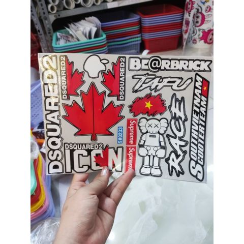 Trọn bộ tem sticker Race, South Vietnam, Lá phông