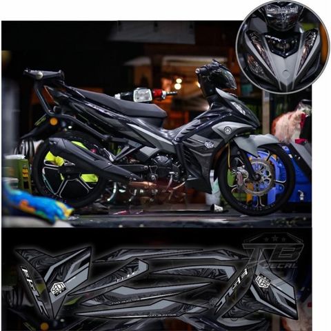 tem rời exciter 135 LC phối bạc đen mới