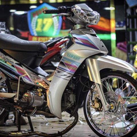 Tem Rời Yamah Sirius 110 Dán Xe Bạc  - Decal In Chất Lượng
