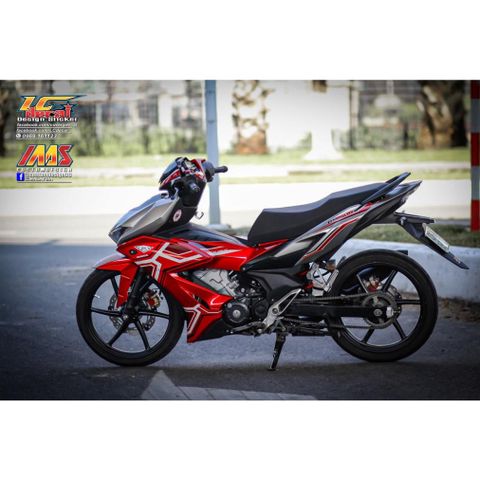 Tem Rời Dán Xe Winner X Mẫu Chỉ Đỏ Trắng Đen Cực Hot, Hàng 3 Lớp Chất Lượng Cao Không Bay Màu Quyen Decal