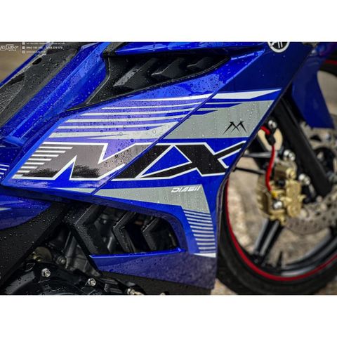 [FreeShip] [Ảnh thật] Tem rời Exciter 2017 - Mẫu MX KING xám xanh đơn giản - Chuẩn From cực đẹp Quyen Decal