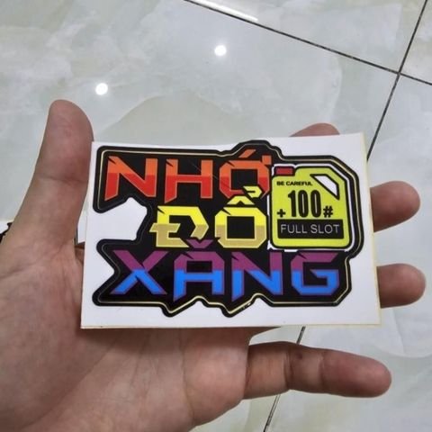 Tem logo dán trang trí đầu xe máy - Tem 3 Lớp  Cao Cấp