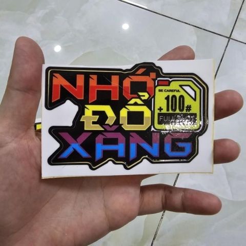 Tem logo dán trang trí đầu xe máy - Tem 3 Lớp  Cao Cấp
