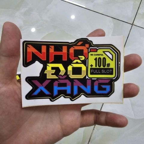 Tem logo dán trang trí đầu xe máy - Tem 3 Lớp  Cao Cấp