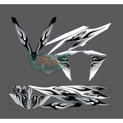 tem rời vario 150 trắng đen lửa anh thực tế , tem 3 lớp không phai - Decal Cao Cấp Nhất