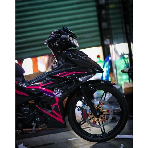 Tem rời exciter 150 đen hồng mẫu y15zr mới , tem 3 lớp bền màu - Decal Cao Cấp Nhất