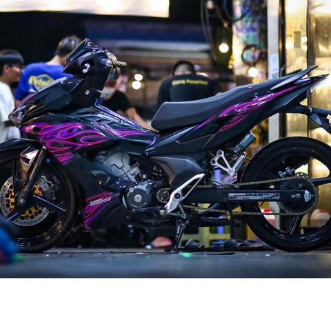 [FreeShip] [Ảnh thật] Tem rời Winner V2 - Mẫu RS150R lửa tím nổi bật - Chuẩn From cực đẹp Quyen Decal