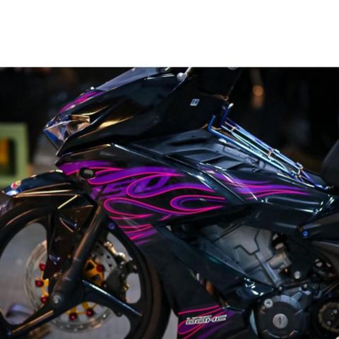 [FreeShip] [Ảnh thật] Tem rời Winner V2 - Mẫu RS150R lửa tím nổi bật - Chuẩn From cực đẹp Quyen Decal