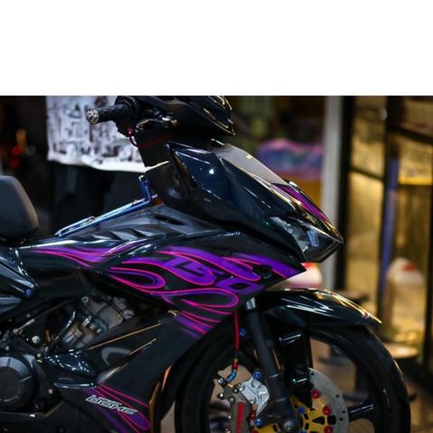 [FreeShip] [Ảnh thật] Tem rời Winner V2 - Mẫu RS150R lửa tím nổi bật - Chuẩn From cực đẹp Quyen Decal