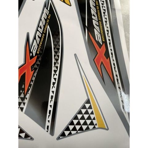 Tem rời Wave Alpha 2012 mẫu X dán xe xám Quyen Decal