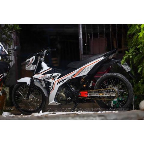 Tem rời satria full trắng cam