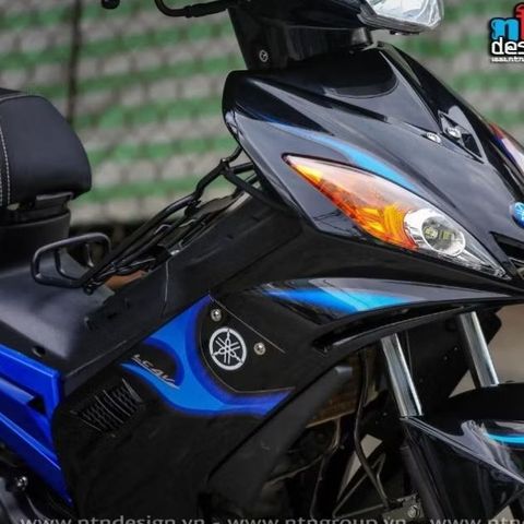 tem rời exciter 2006-2010 lửa xanh đen mẫu thịnh hành 2023 , tem 3 lớp bền màu - Decal Cao Cấp Nhất