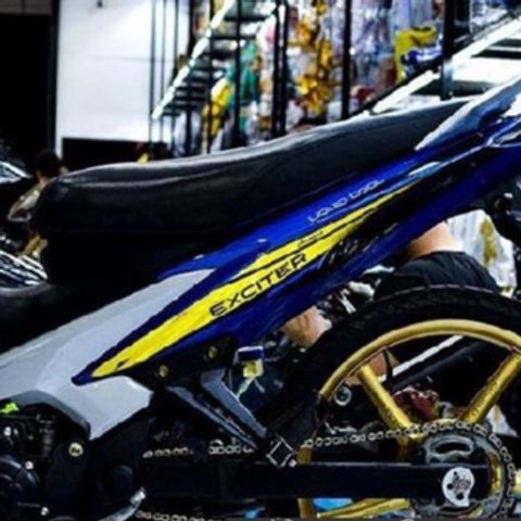 Tem Rời Exciter 135 MX Trắng Xanh Gp
