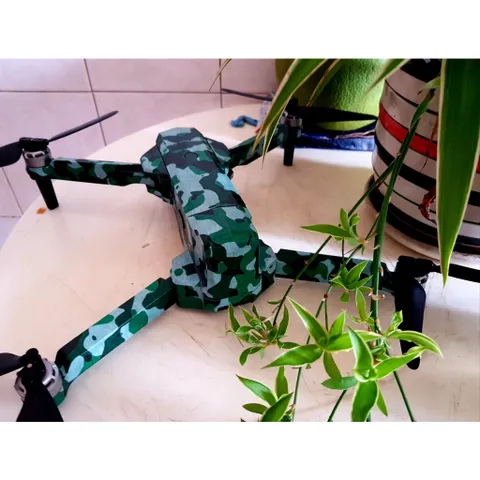 Skin Decal Dán Trang Trí Flycam Sjrc F11s 4k Pro - Camo Xanh ( Dán 2 Pin )