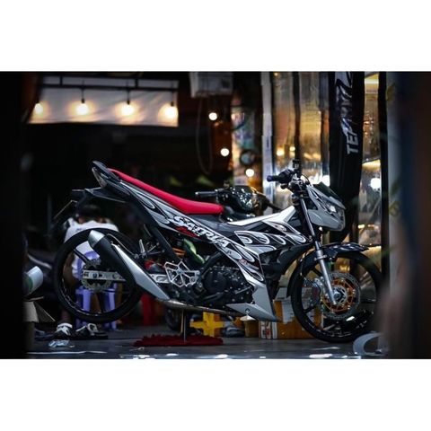Tem rời satria lửa full bạc đen