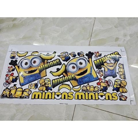 Tem set gấu dâu lotso dán trang trí xe máy kích thước 20x60cm - Tem 3 Lớp  Cao Cấp