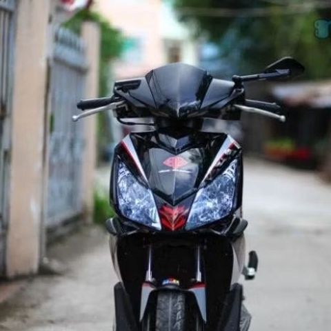 [Ảnh thật] Tem rời AirBlade 2009 110 xe đen - mẫu chỉ bạc đỏ đơn giản - dễ dán Cao Cấp