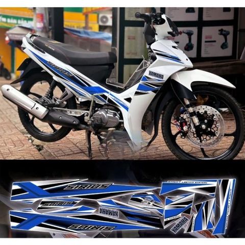 tem rời Sirius sọc xe trắng đen phối nhiều màu