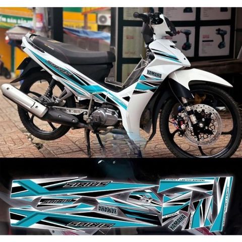 tem rời Sirius sọc xe trắng đen phối nhiều màu