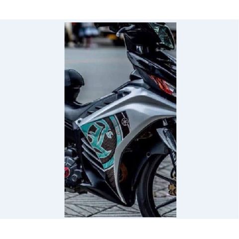 Tem Rời Ex LC 135 Dán Xe Xám Đen Phối Xanh Ngọc