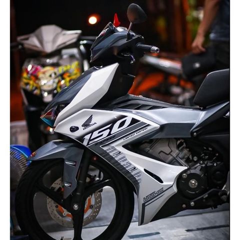 Tem Rời Dán Xe Winner X Mẫu Mới 2023 Sọc Trắng Đen Xám Đơn Giản , Tem Cao Cấp 3 Lớp Không Bay Màu 1 2