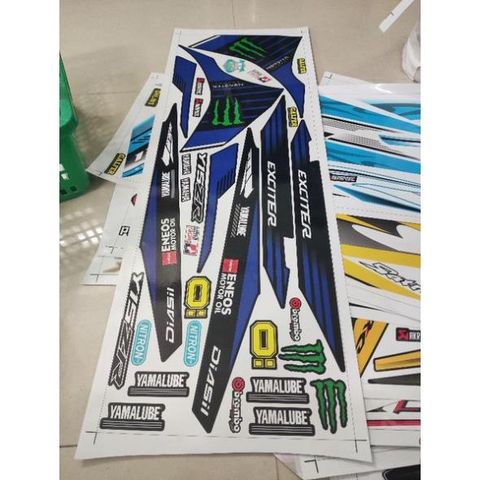 Tem Monster Exciter 135 Dán Xe Đen  - Decal In Chất Lượng