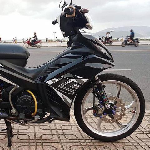 Tem Rời Exciter 135 LC Đen Phối Trắng  - Decal In Chất Lượng