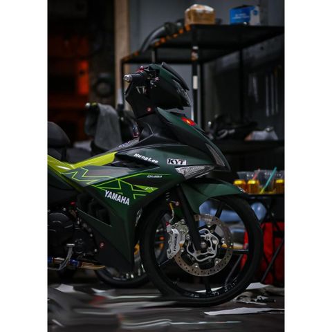 Tem rời Exciter 150 mẫu MX King 2019 xanh lá rêu, in sắc nét, 3 lớp không bay màu CM00014 1 2