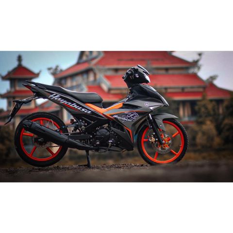 Tem rời mẫu Hayabusa cam cho Ex 150 xám đen - tem cao cấp không bay màu Quyen Decal