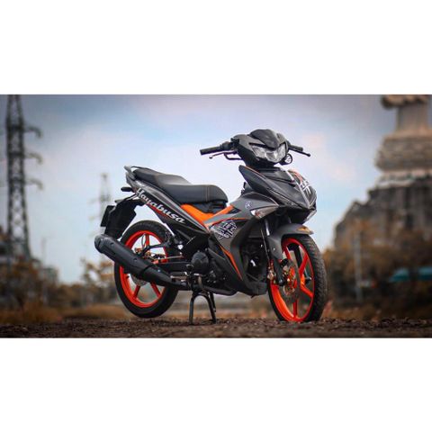 Tem rời mẫu Hayabusa cam cho Ex 150 xám đen - tem cao cấp không bay màu Quyen Decal
