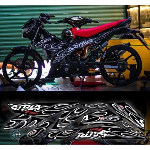 Tem rời satria lửa bạc đen