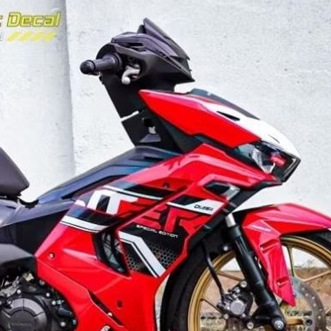 TEM DÁN ER XE WINNER X V3 MÀU ĐỎ TRẮNG HRC 2023 - Decal Cao Cấp Nhất