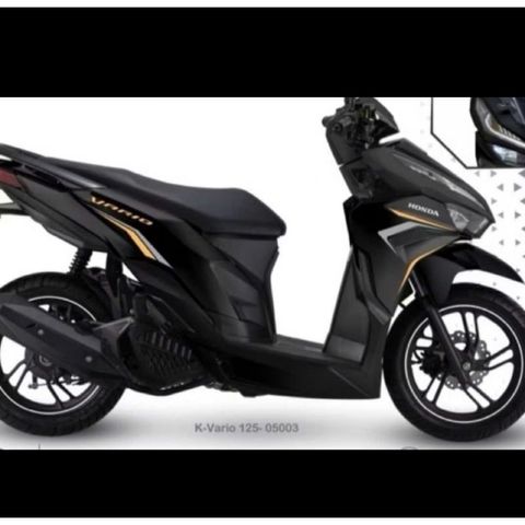 Tem Vario 125 Vàng dán xe Đen