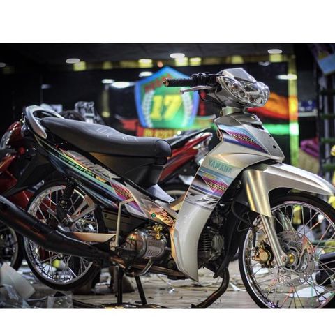 Tem Rời Sirius 110 Xám Đen - Tem Chuẩn  - Decal In Chất Lượng