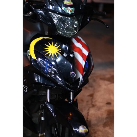 tem rời exciter 2006-2010 đen là cờ malaysia ảnh thực shop chụp , tem 3 lớp bền màu - Decal Cao Cấp Nhất