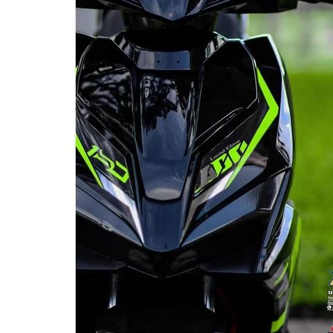 [Siêu Sale] TEM RỜI mẫu ADN Special xanh lá xám cho AirBlade đen - tem in sắc nét không bay màu Quyen Decal