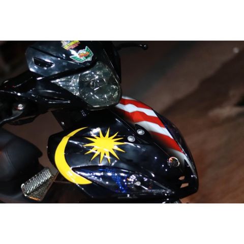 tem rời exciter 2006-2010 đen là cờ malaysia ảnh thực shop chụp , tem 3 lớp bền màu - Decal Cao Cấp Nhất