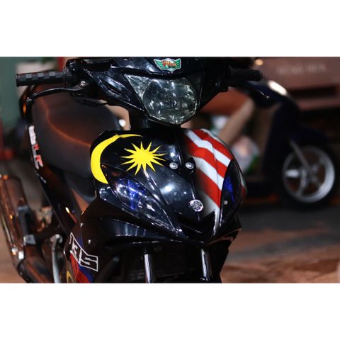 tem rời exciter 2006-2010 đen là cờ malaysia ảnh thực shop chụp , tem 3 lớp bền màu - Decal Cao Cấp Nhất