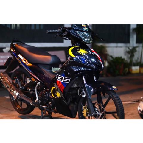 tem rời exciter 2006-2010 đen là cờ malaysia ảnh thực shop chụp , tem 3 lớp bền màu - Decal Cao Cấp Nhất