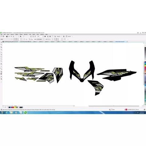 Tem Chế Rời AB 2016 Dán Xe Đen Phối Xanh Chuối Non  - Decal In Chất Lượng
