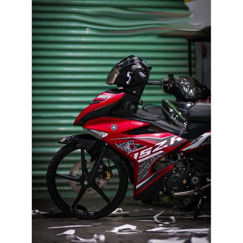 Tem rời Exciter 150 mẫu Y15ZR xe đỏ nhám, in sắc nét, 3 lớp không phai màu CM00024 1 2