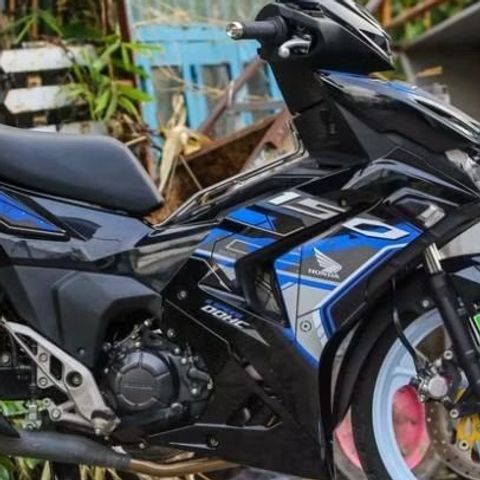 Tem rời xanh xám cho Winner V3 đen - tem đơn giản - kông bay màu Quyen Decal
